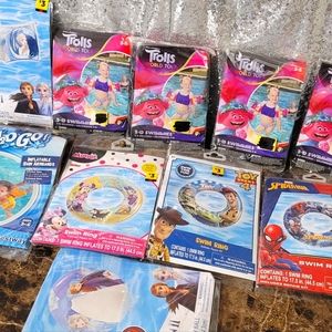 Lot of kids floaties